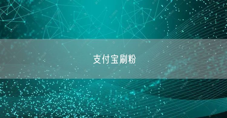 支付宝刷粉