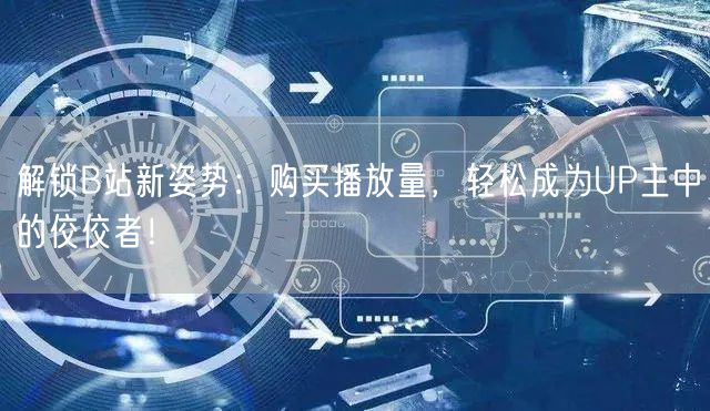 解锁B站新姿势：购买播放量，轻松成为UP