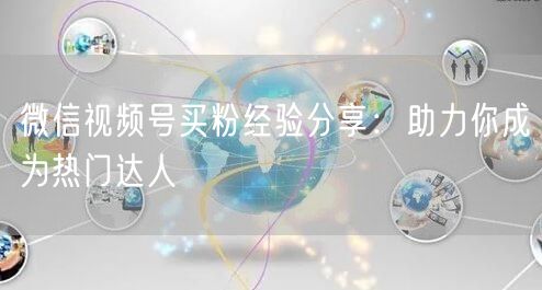 微信视频号买粉经验分享：助力你成为热门达