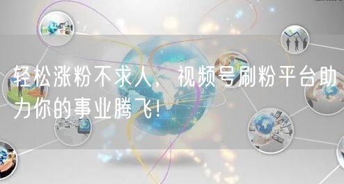 轻松涨粉不求人，视频号刷粉平台助力你的事