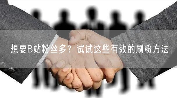 想要B站粉丝多？试试这些有效的刷粉方法