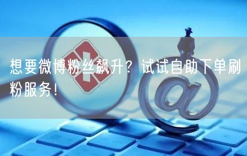 想要微博粉丝飙升？试试自助下单刷粉服务！