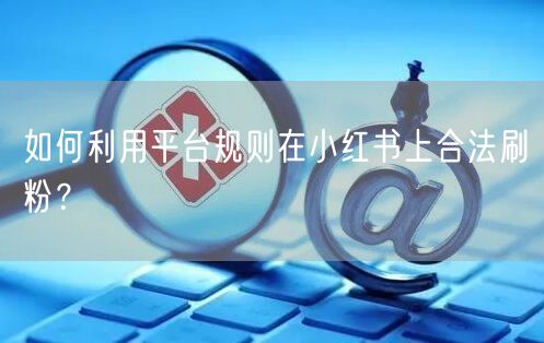 如何利用平台规则在小红书上合法刷粉？