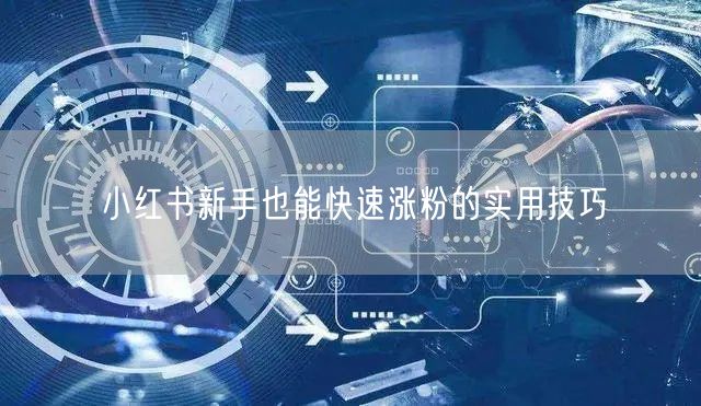 小红书新手也能快速涨粉的实用技巧