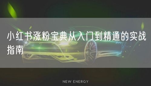 小红书涨粉宝典从入门到精通的实战指南