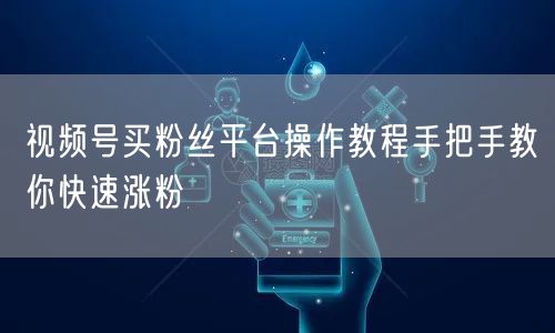 视频号买粉丝平台操作教程手把手教你快速涨