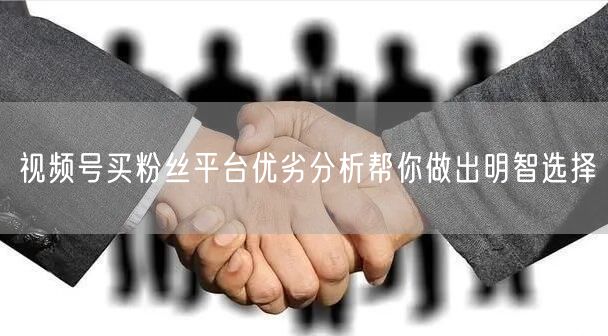 视频号买粉丝平台优劣分析帮你做出明智选择