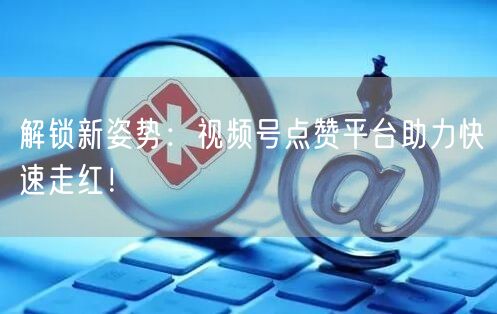 解锁新姿势：视频号点赞平台助力快速走红！