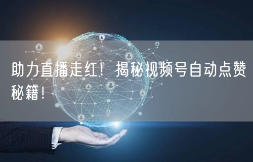 助力直播走红！揭秘视频号自动点赞秘籍！