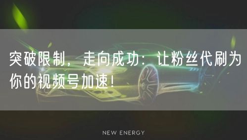 突破限制，走向成功：让粉丝代刷为你的视频