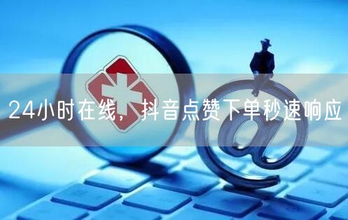 24小时在线，抖音点赞下单秒速响应