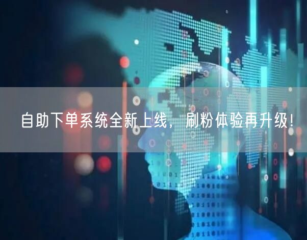 自助下单系统全新上线，刷粉体验再升级！