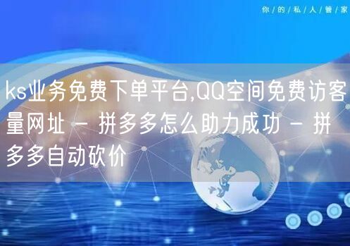 ks业务免费下单平台,QQ空间免费访客量